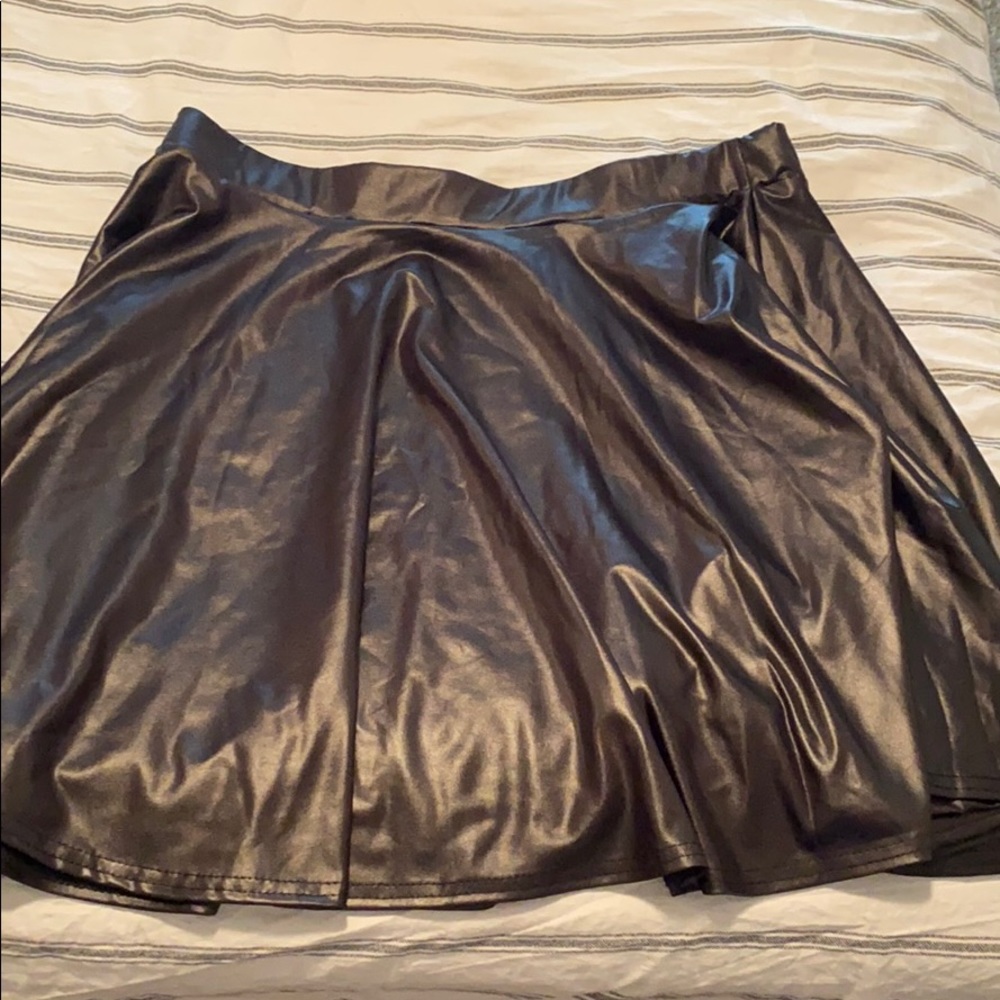 Brand new fake leather skater skirt